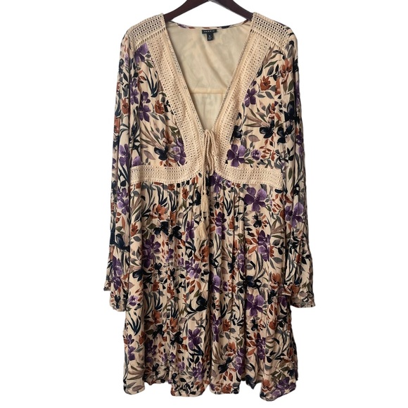 Torrid EUC Pretty Multicolor Floral Boho Dress, Size 3 (XXXL) - Picture 1 of 9